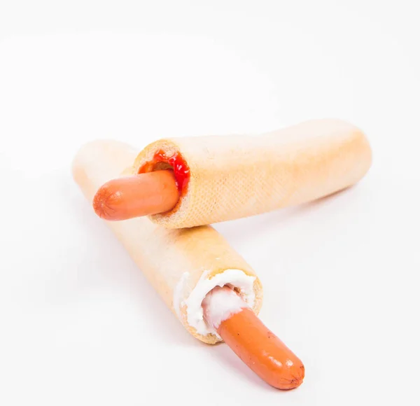Dva hot-dogy — Stock fotografie