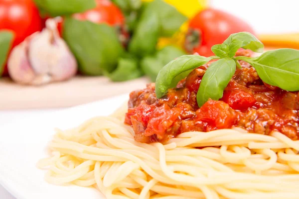 Een Spaghetti bolognese — Stockfoto