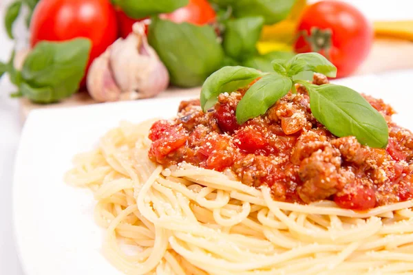 Un Spaghetti alla bolognese — Foto Stock