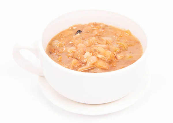 Tigela de sopa de cebola — Fotografia de Stock