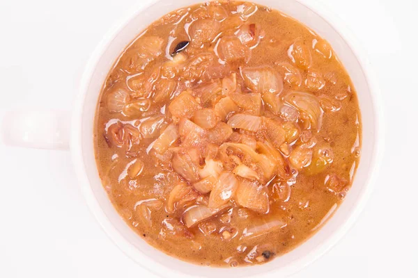 Bol de soupe à l'oignon — Photo