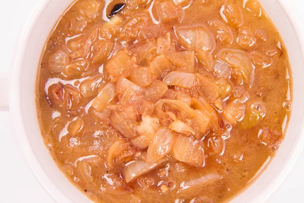 Bol de soupe à l'oignon — Photo