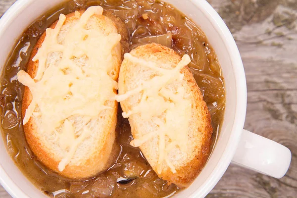 Una sopa de cebolla —  Fotos de Stock