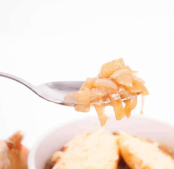 Eine Zwiebelsuppe — Stockfoto