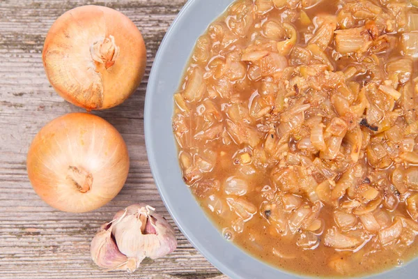 Una sopa de cebolla —  Fotos de Stock