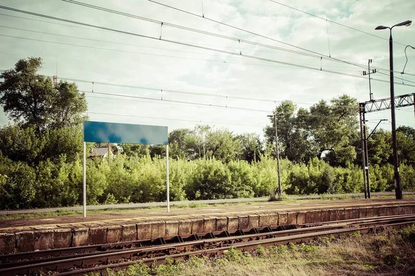 En järnvägsstation — Stockfoto