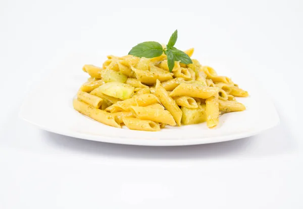 Pasta met pesto — Stockfoto