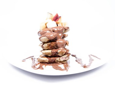 Çikolata ve meyve ile Pancakes