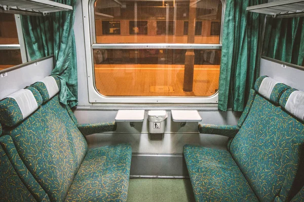 Interior Tren Pasajeros Polonia Europa — Foto de Stock