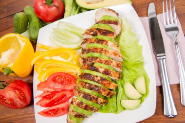 avokado ile tavuk fileto