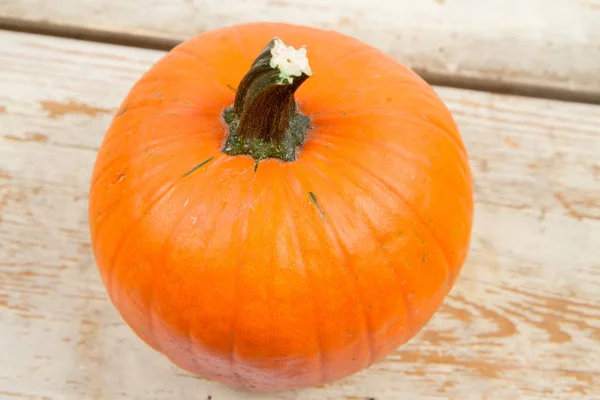 Tahta arka planda bir balkabağı