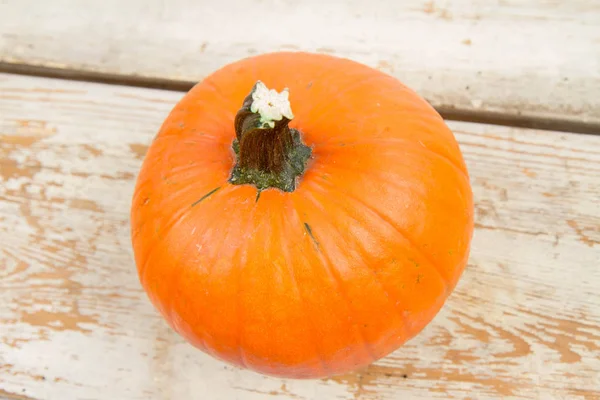 Tahta arka planda bir balkabağı