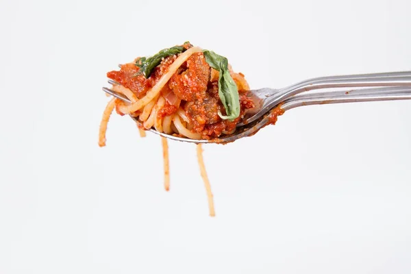 Un espagueti boloñés — Foto de Stock