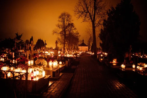 Cemitério Dia Todas Almas — Fotografia de Stock
