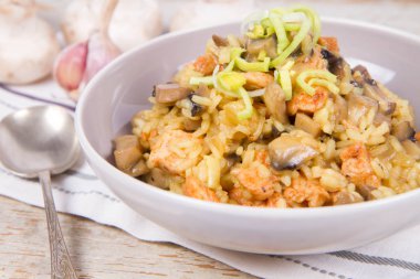 Risotto mantar ve tavuk