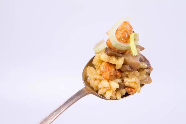 Risotto with mushrooms and chicken — Stock Photo, Image