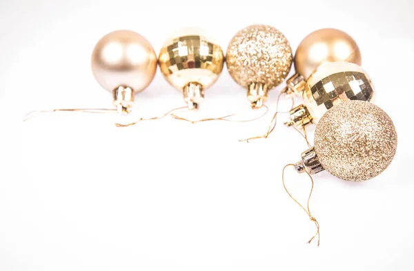 Christmas Balls White Background Space Your Text — Stock Photo, Image