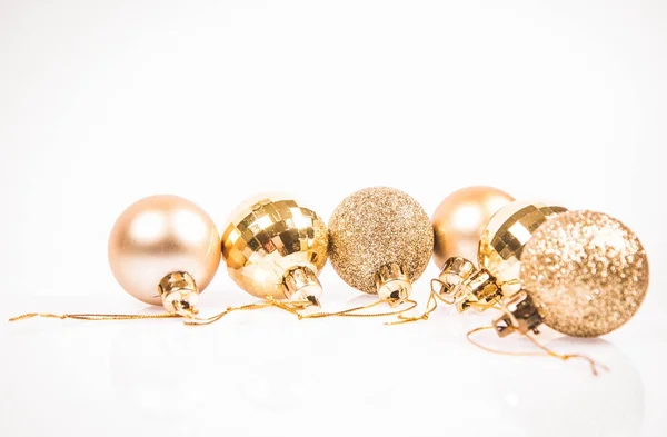 Christmas Balls White Background Space Your Text — Stock Photo, Image