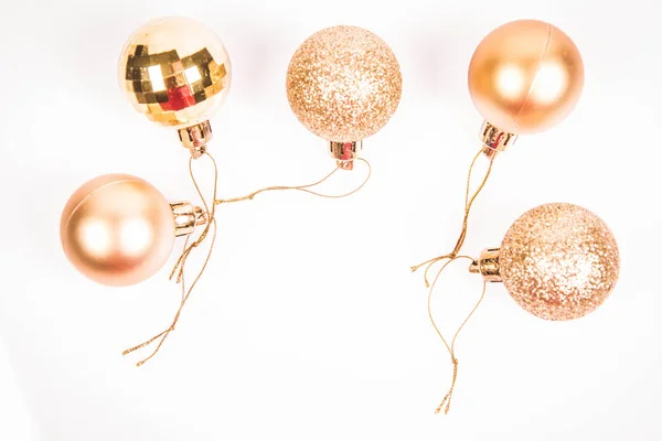 Christmas Balls White Background Space Your Text — Stock Photo, Image