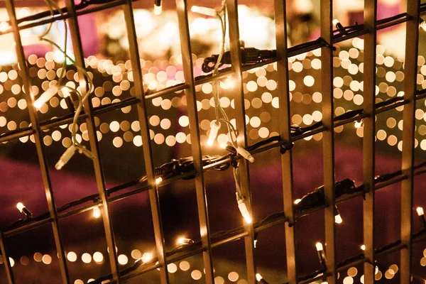 Adil Bir Noel Işıkları Kapat — Stok fotoğraf