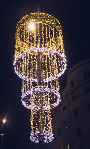 Christmas street decoration in Warsaw, Poland