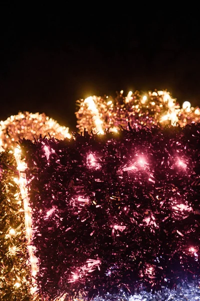 Christmas Street Decoration Gift Shaped Lights — Stock Photo, Image