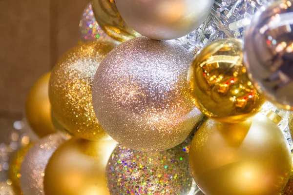 Kerstballen Verlichting Close — Stockfoto
