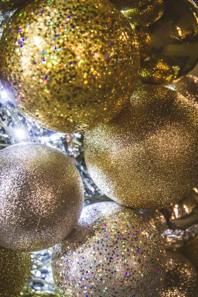 Boules Lumières Noël Gros Plan — Photo