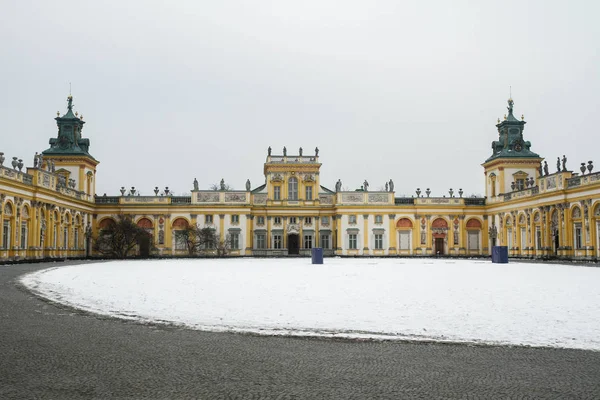 Palácio Real Wilanow Varsóvia Polônia Inverno — Fotografia de Stock