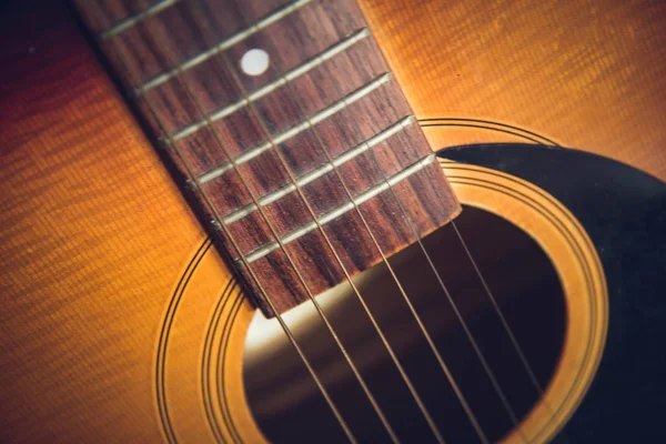 Perto Uma Guitarra — Fotografia de Stock