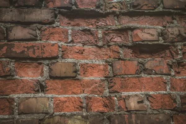 Close up of the Ghetto wall remnant in Warsaw, Poland