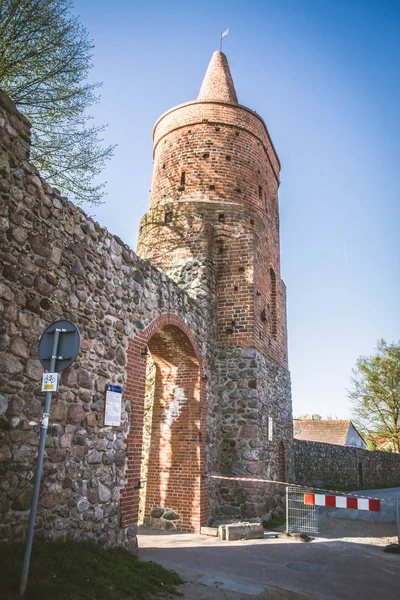 Xiii Eeuw Defensieve Muur Stad Van Strzelce Krajenskie West Polen — Stockfoto