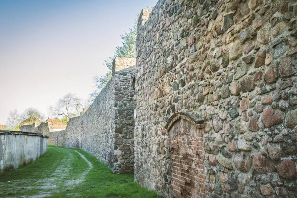 The XIII century defensive wall in the city of Strzelce Krajenskie, western Poland