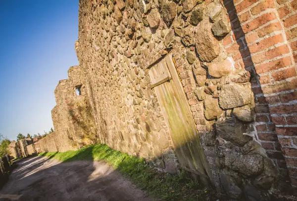 Xiii Eeuw Defensieve Muur Stad Van Strzelce Krajenskie West Polen — Stockfoto