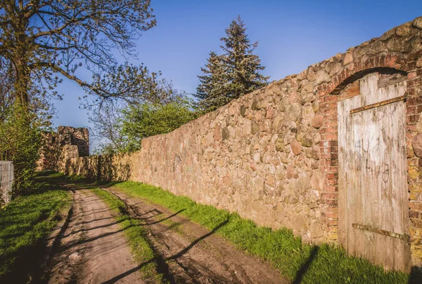 Muro Defensivo Século Xiii Cidade Strzelce Krajenskie Oeste Polônia — Fotografia de Stock