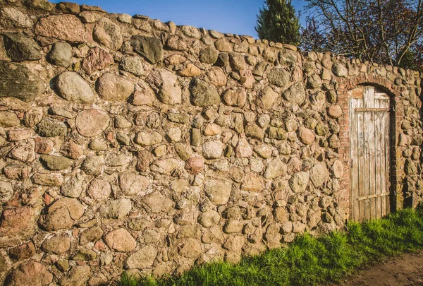 Mura Difensive Del Xiii Secolo Nella Città Strzelce Krajenskie Polonia — Foto Stock