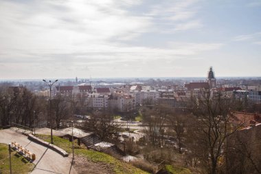 Polonya 'nın Gorzow Wielkopolski kentinin panorama manzarası