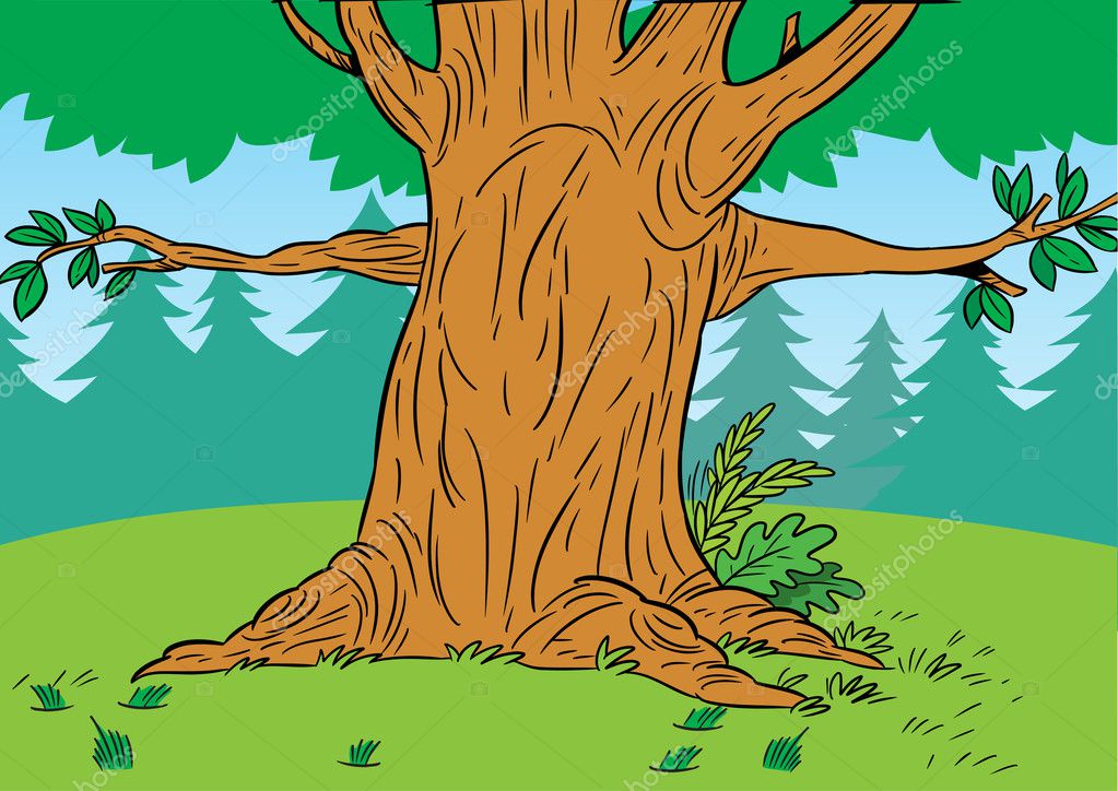 cartoon tree in the forest stock vector c verzhy 125903496 https depositphotos com 125903496 stock illustration cartoon tree in the forest html