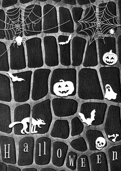 Cartoon Halloween card — Stock Photo, Image