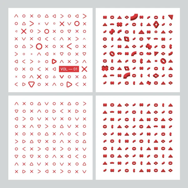 Vector Pattern Texture Rhombus Square Circle Arrow Cross Icons Seamless — Stock Vector