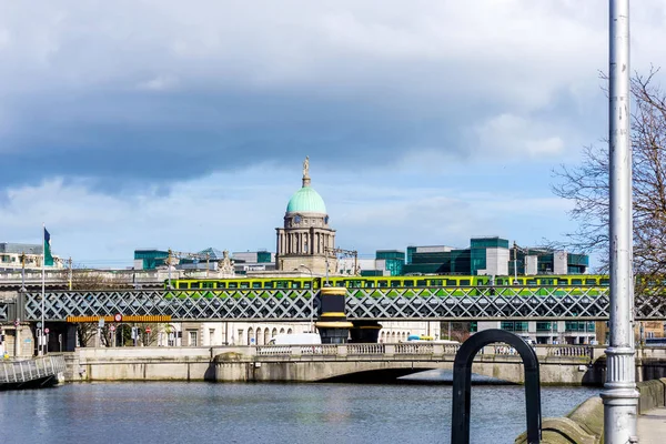Dublin City Center and river Liffey,Ireland