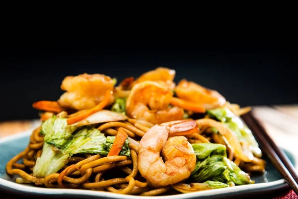 asian food fried noodle on the table