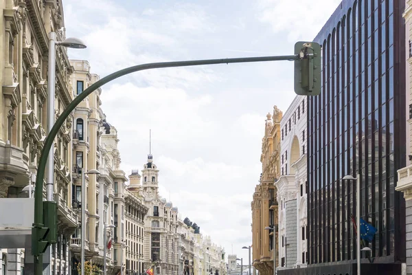 Street view of downtown Madrid,Spain