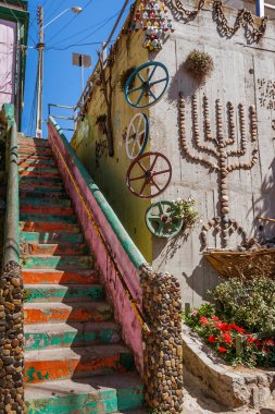 Valparaiso dekore edilmiş merdiven