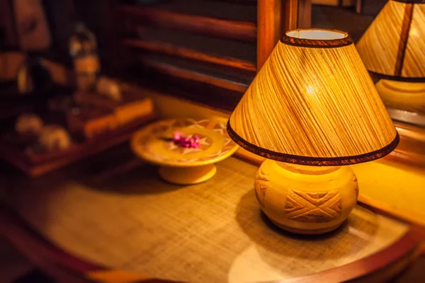 Bedside lamp in a luxury hotel — Stock Photo, Image