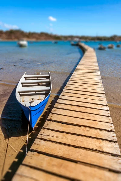 Outrigger canoe on the pontoon