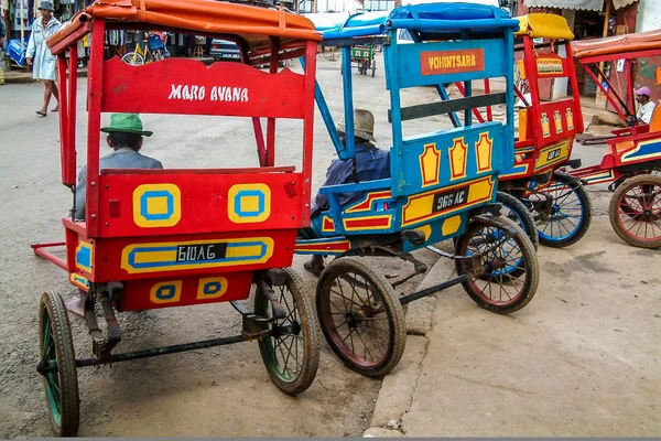 Rickshaw pullers of Antsirabe — Stock Photo, Image