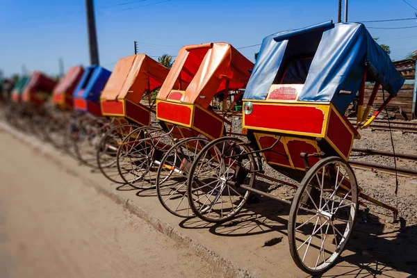 Рикши Мадагаскара — стоковое фото