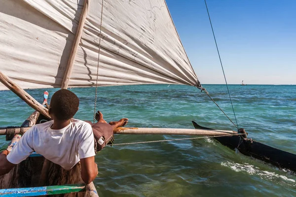 Το skipper Μαδαγασκάρης πιρόγα — Φωτογραφία Αρχείου