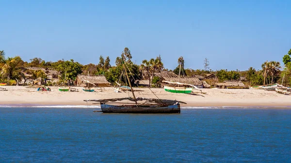 Madagaszkári halászati falu — Stock Fotó